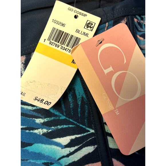 Go by Gossip NWT Breezing By Swim Shorts Blue Multi Size Medium - Picture 5 of 6